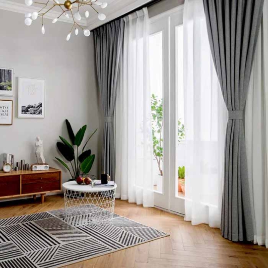RÈM VẢI HÀN QUỐC CHO PHÒNG KHÁCH