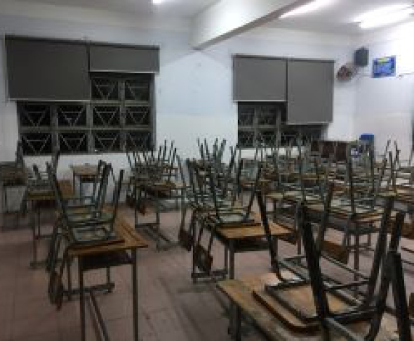 CÔNG TRÌNH RÈM CUỐN TRƠN CHO TRƯỜNG HỌC TẠI QUẬN 1, TPHCM